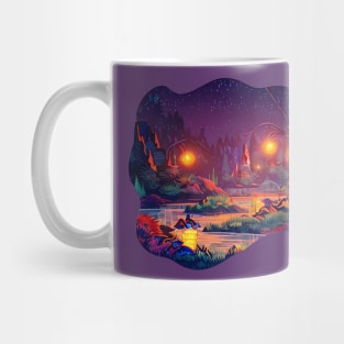 Magic Lantern Lighting Lake Water Pond Reflection Watercolor Mug